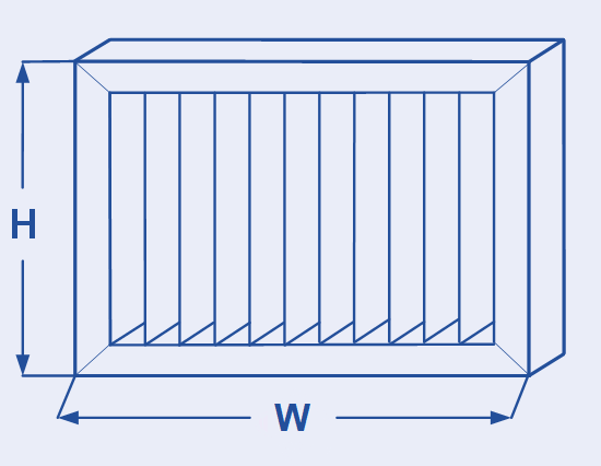Drawing front size panel filter